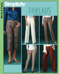 4366  SIMPLICITY TAPER PANTS LENGTHS, WIDE LEG/ BOOT LEG PANTS PATTERN 8-24 2 SIZES
